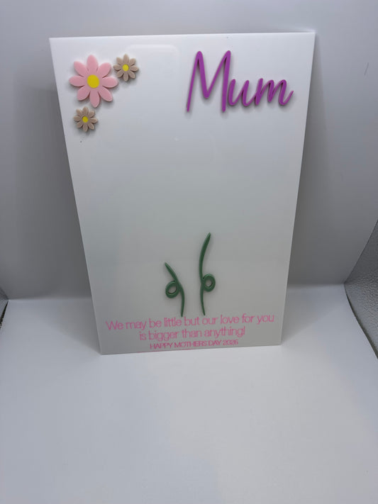 Custom Mother's Day Keep Sake of Children's Handprints