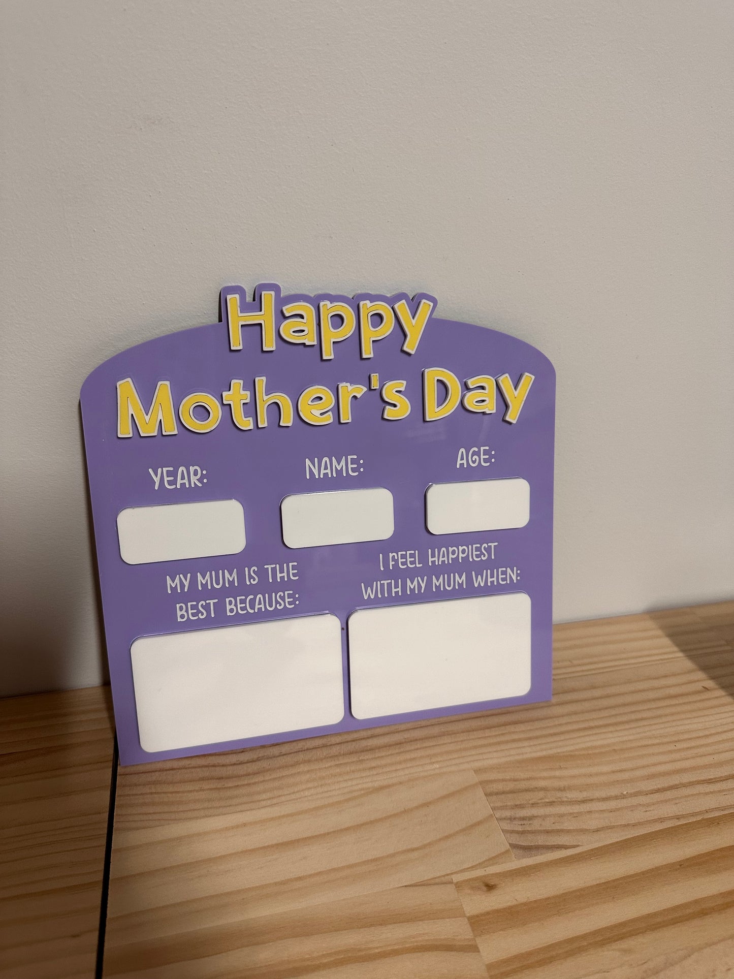 Reusable Mother’s Day Acrylic Photo Board