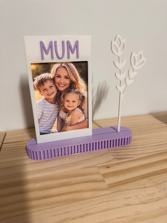 Mum Photo Frame with 3D Printed Flower Keepsake Gift