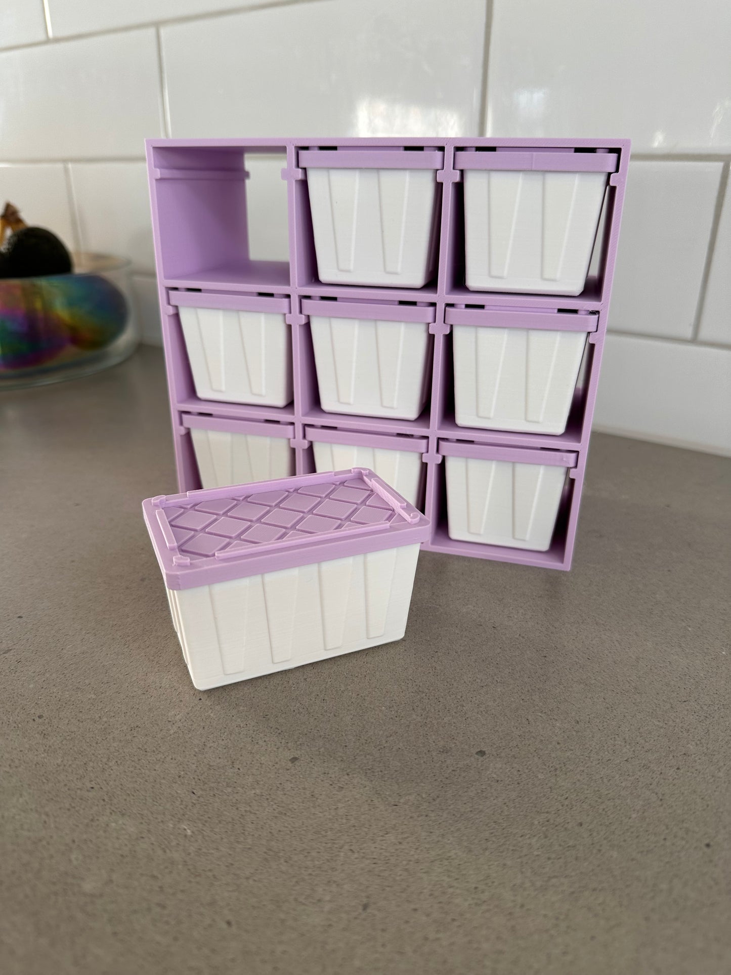 3D Printed Mini Storage Crate Shelf