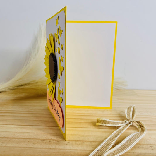 Handmade Sunflower Birthday Card