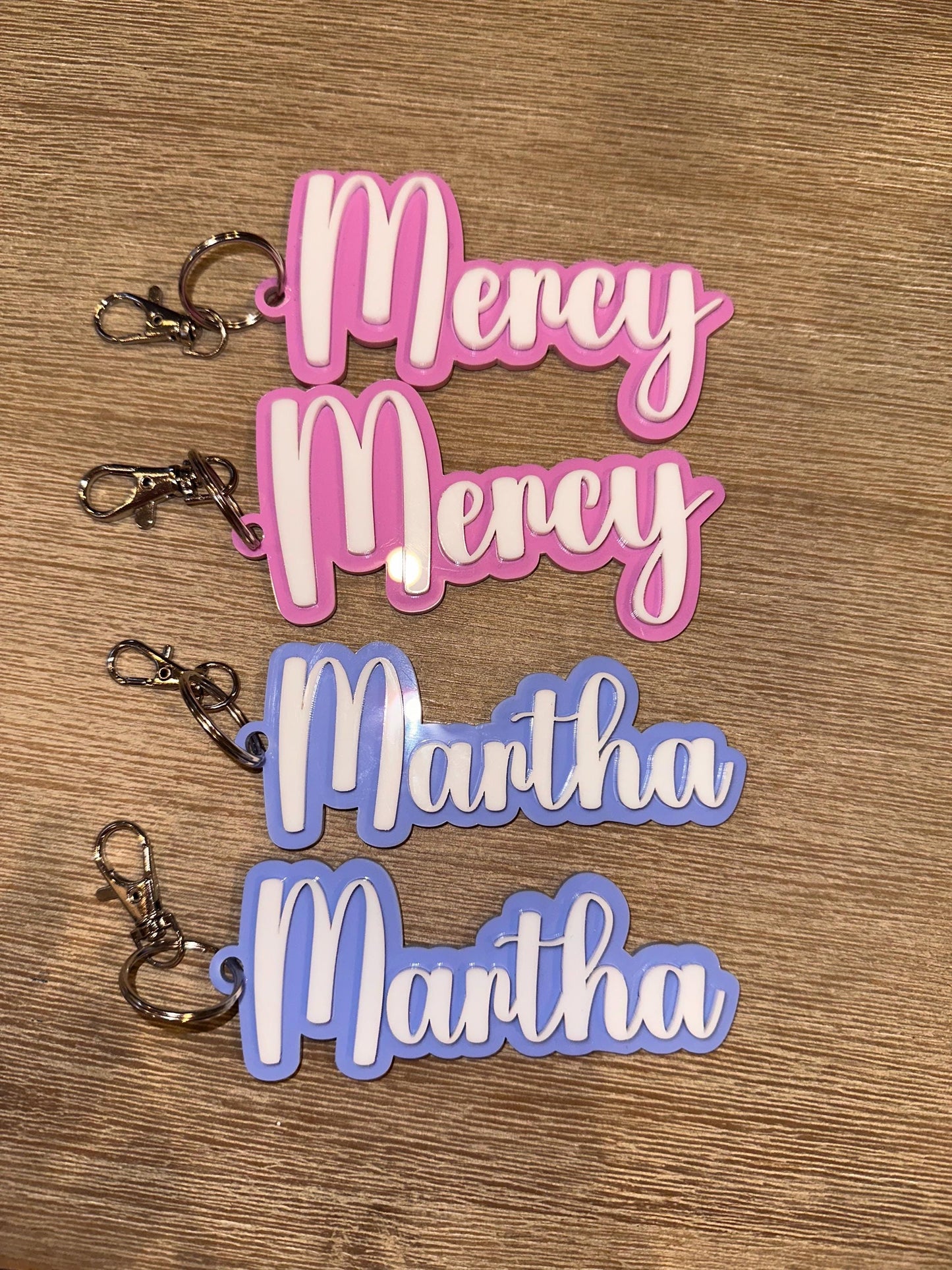 Personalized Acrylic Name Keychain