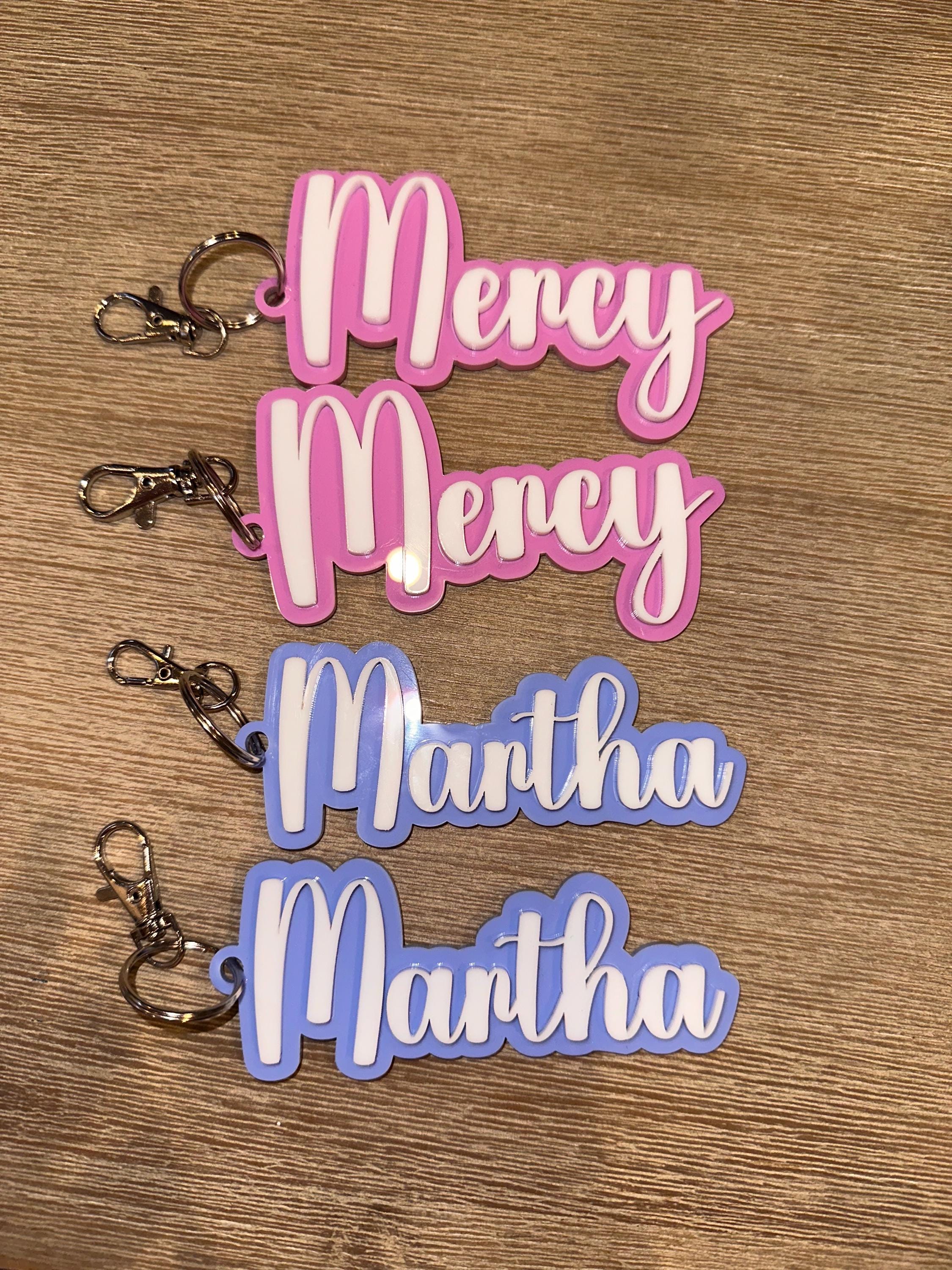 Personalized Acrylic Name Keychain