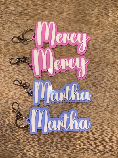 Personalized Acrylic Name Keychain