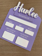 Personalised Acrylic First & Last Day Board