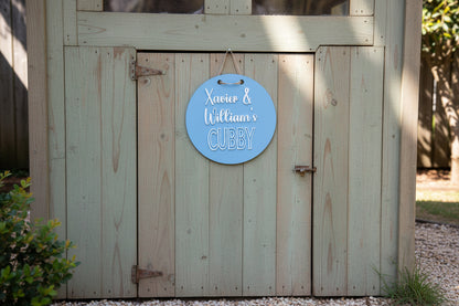 Medium Round Personalised Cubby House Sign
