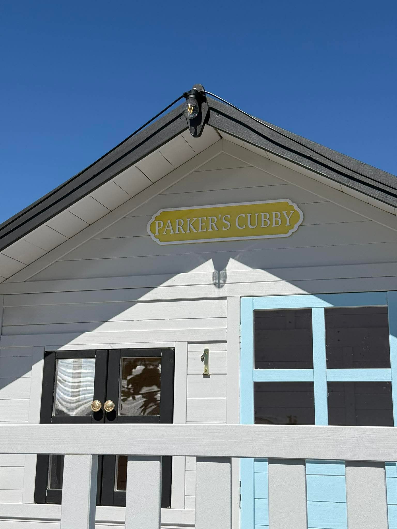 Medium Acrylic Personalised Cubby House Sign