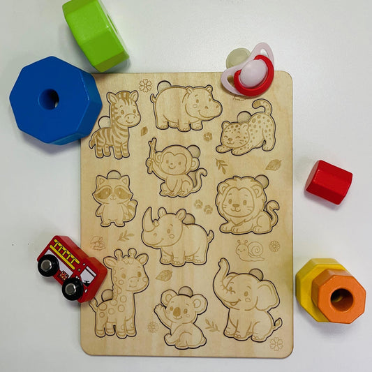 Wooden Safari Animal Puzzle