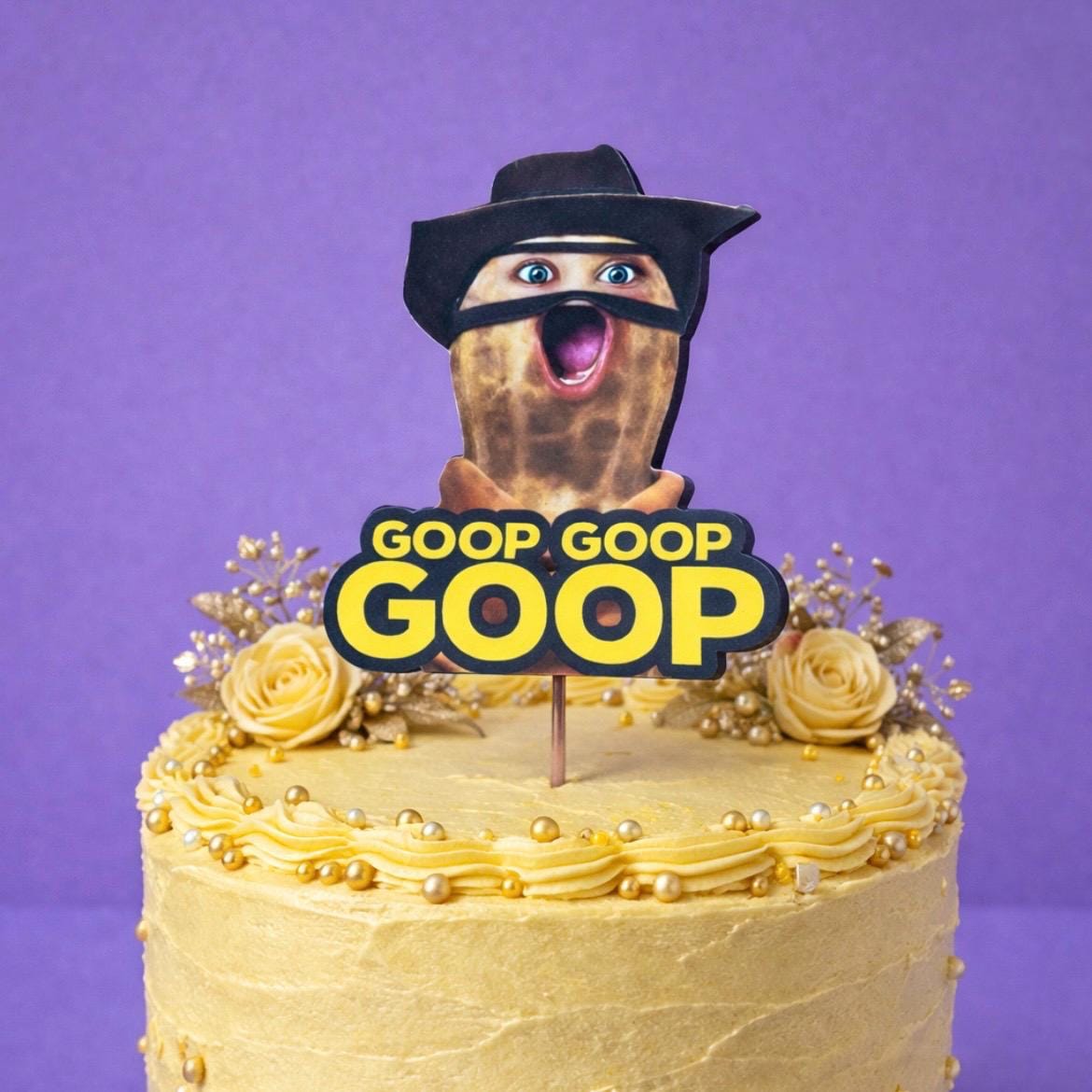 Viral Burnt Peanut Cake Topper
