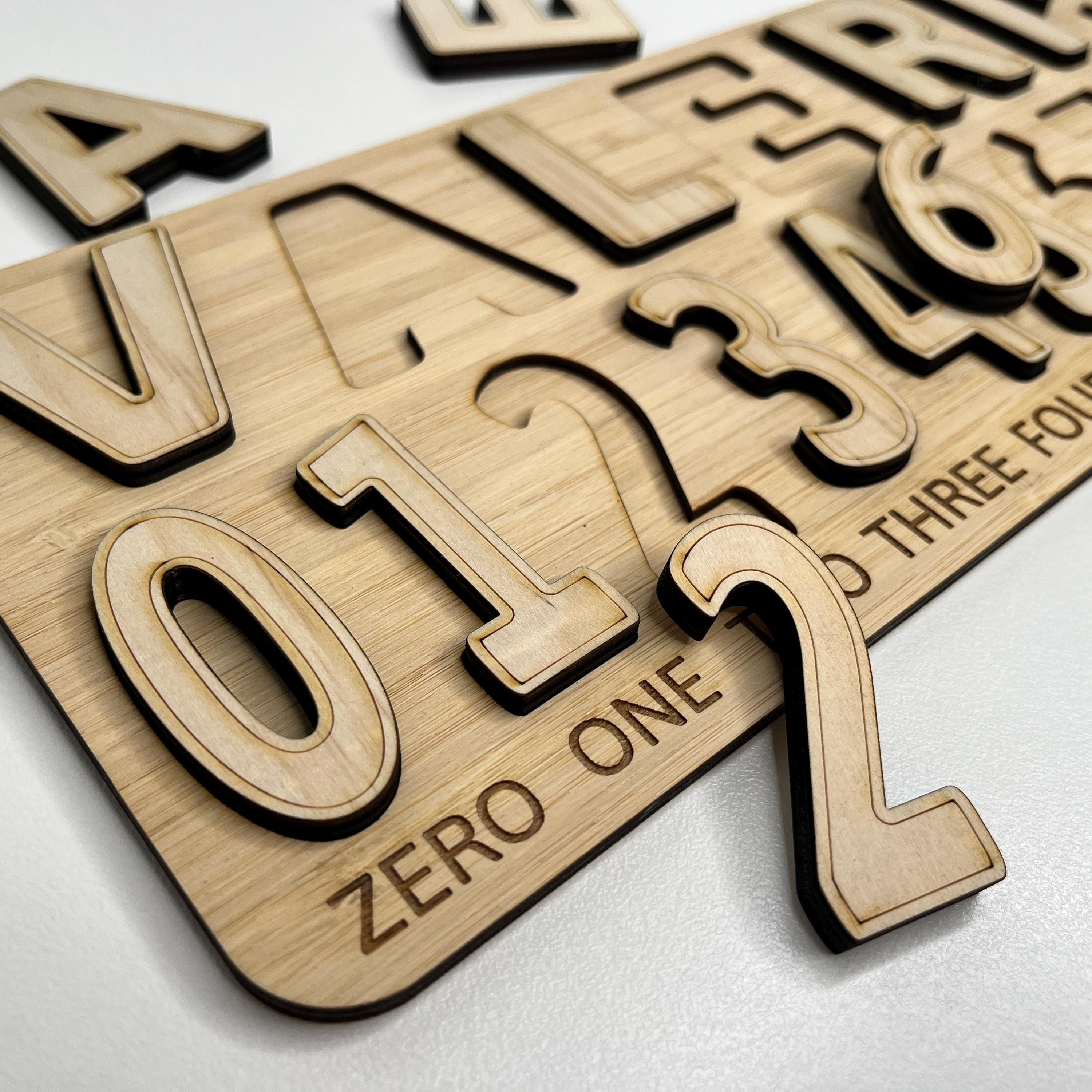 Personalized Wooden Name & Number Puzzle
