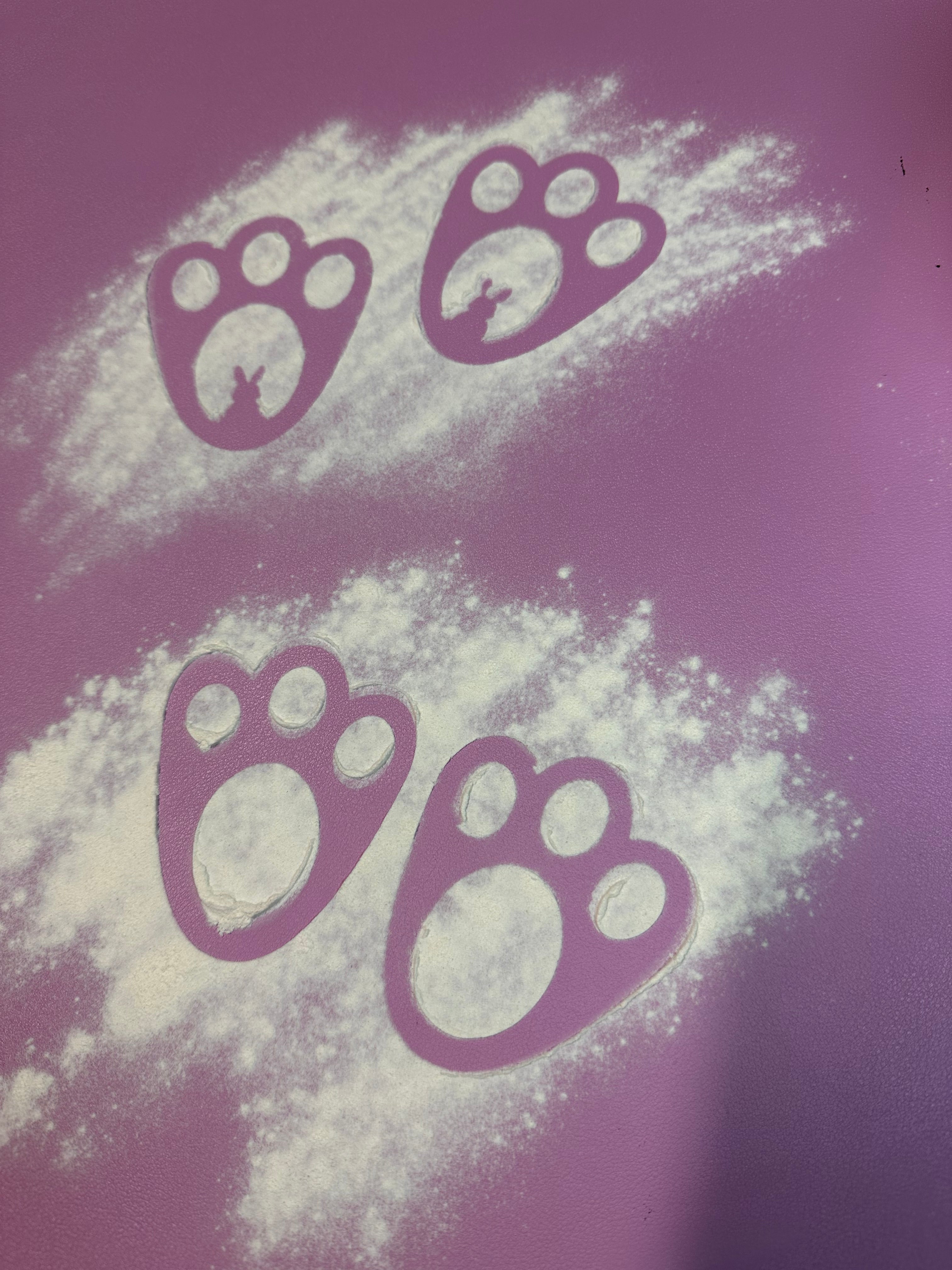 Easter Bunny Footprint Stencil