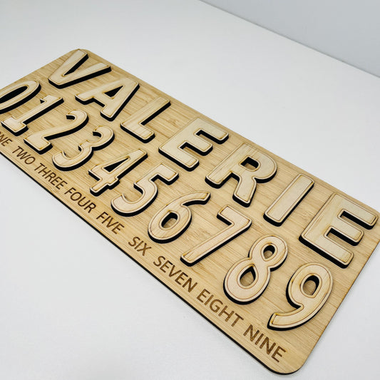 Personalized Wooden Name & Number Puzzle