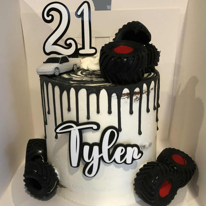 Two Pack Cake Topper Set - Name and Number