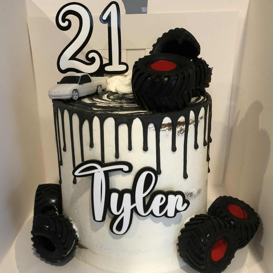 Two Pack Cake Topper Set - Name and Number