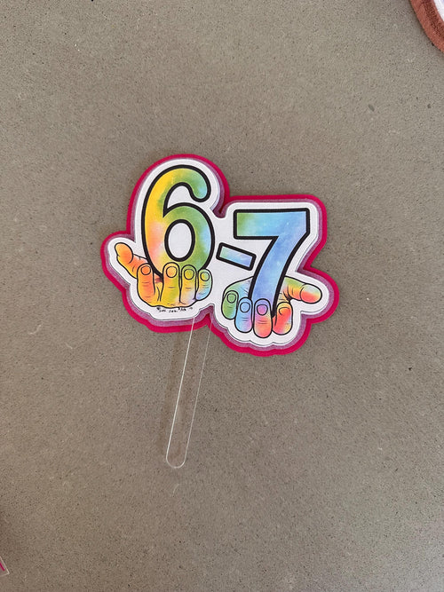 67 Colourful Cardstock Cake Topper