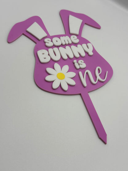Some Bunny Is One Cake Topper