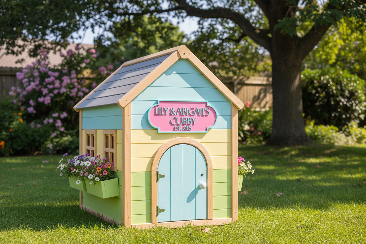 Large Acrylic Personalised Cubby House Sign