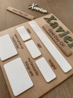 Personalised Timber First & Last Day of School Board