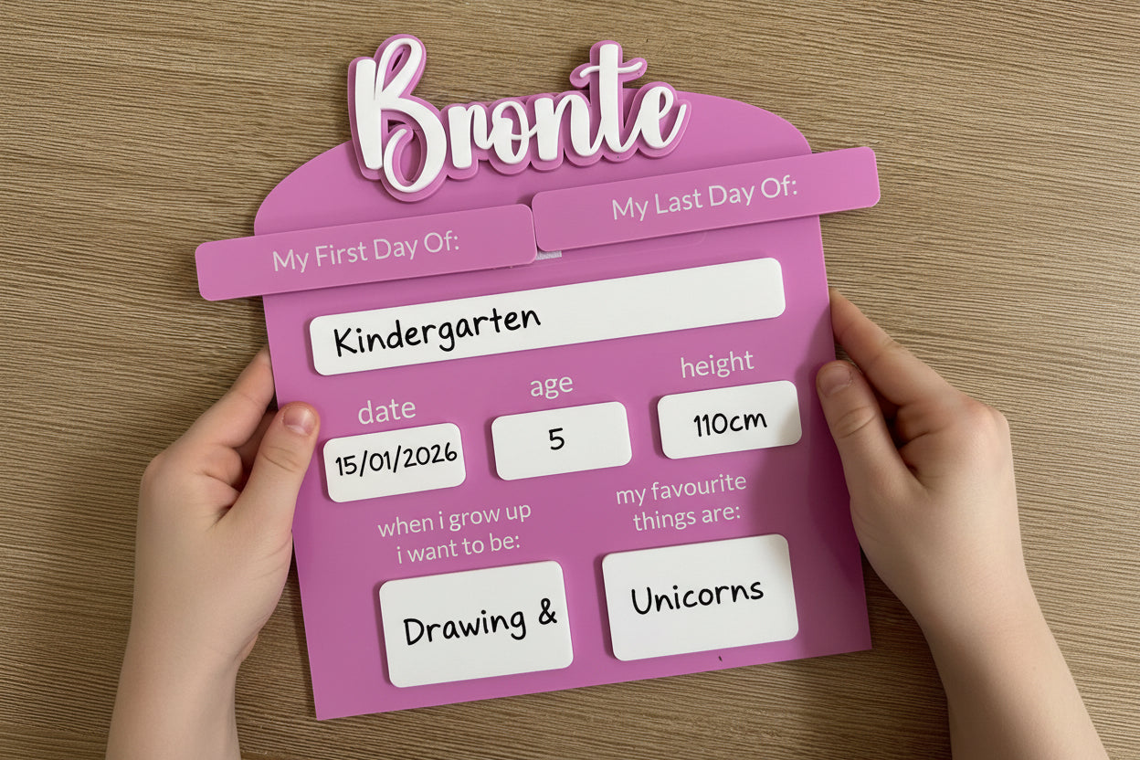 Personalised Acrylic First & Last Day Board