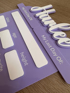 Personalised Acrylic First & Last Day Board