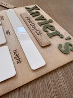 Personalised Timber First & Last Day of School Board