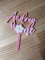 Personalised First Birthday Acrylic Cake Topper