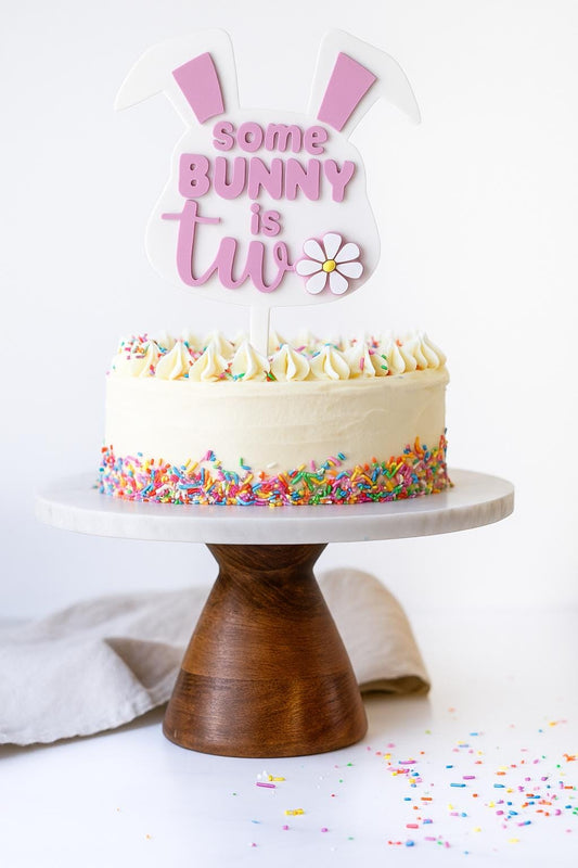 Some Bunny Is Two Cake Topper