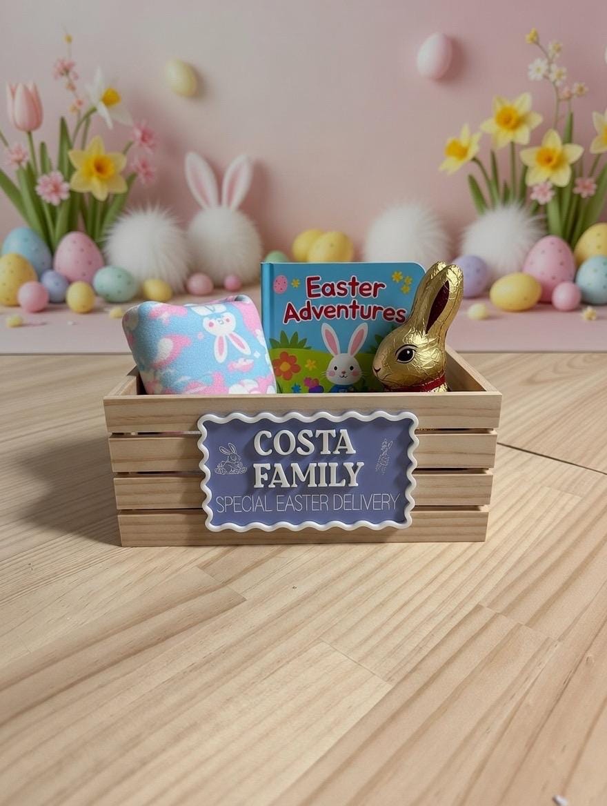 Personalised Family Name Easter Crate - Crate Included