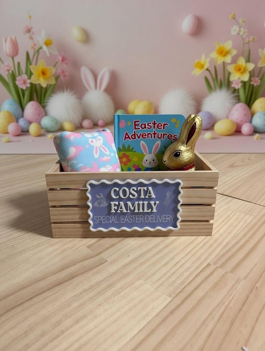 Personalised Family Name Easter Crate - Crate Included