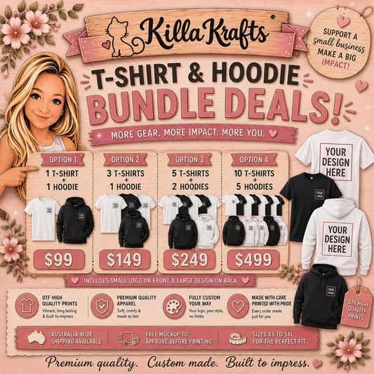 EOFY Custom Tee & Hoodie Bundle Deals