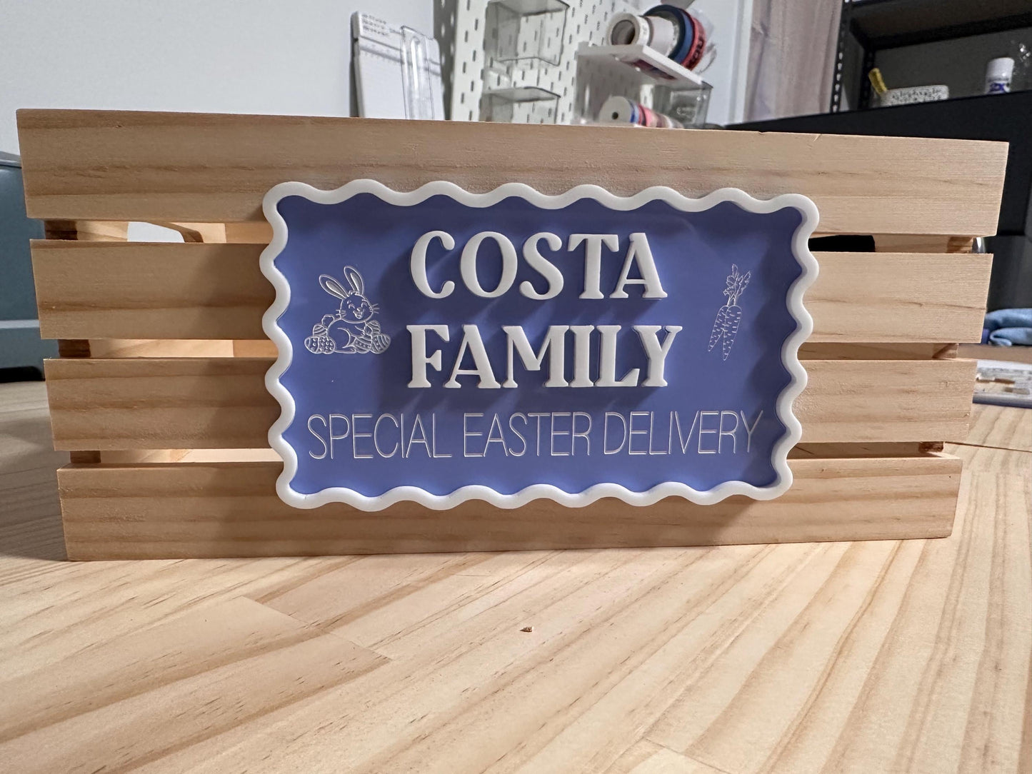 Personalised Easter Crate Sign - Sign Only