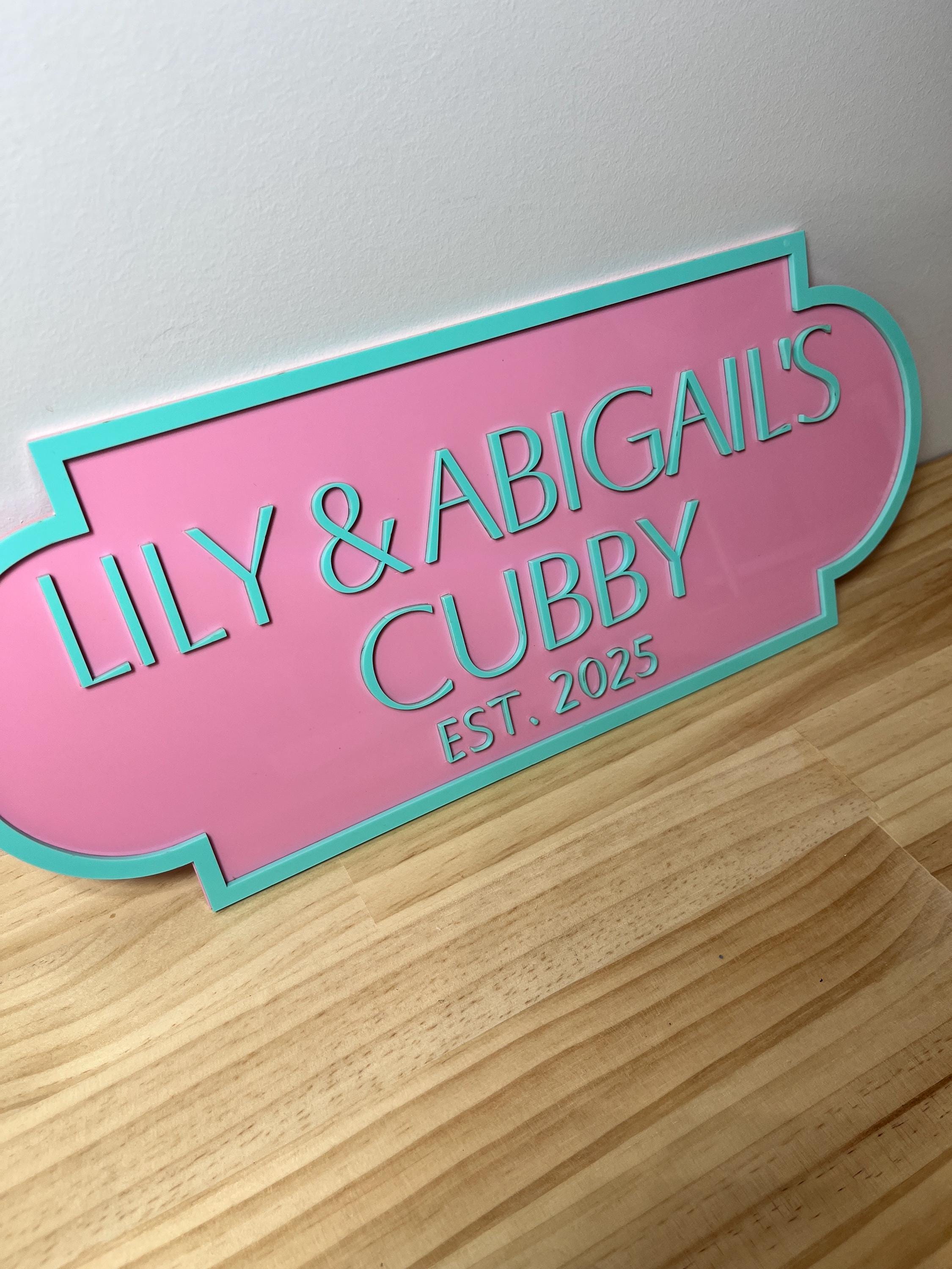 Large Acrylic Personalised Cubby House Sign