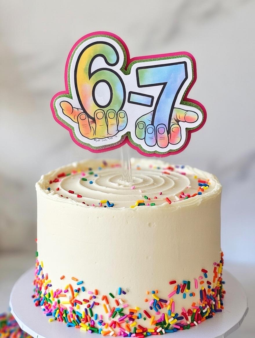 67 Colourful Cardstock Cake Topper