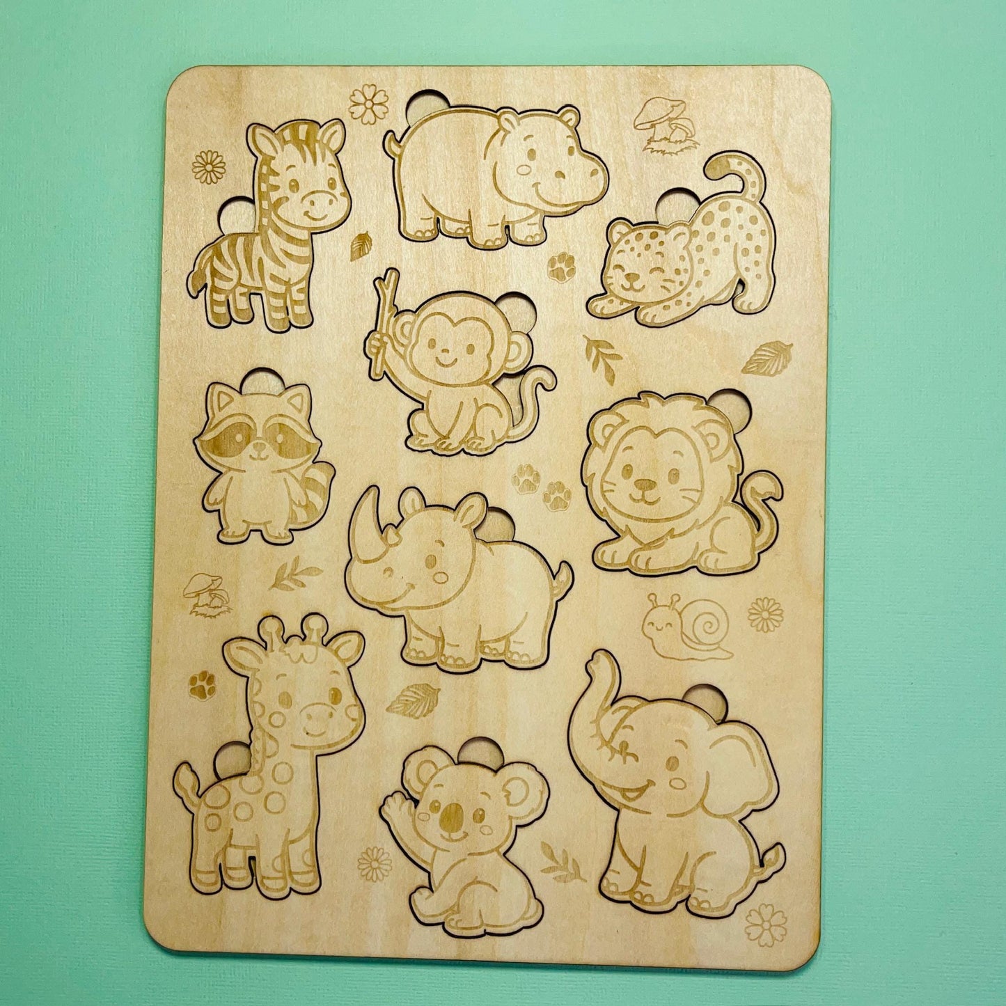 Wooden Safari Animal Puzzle