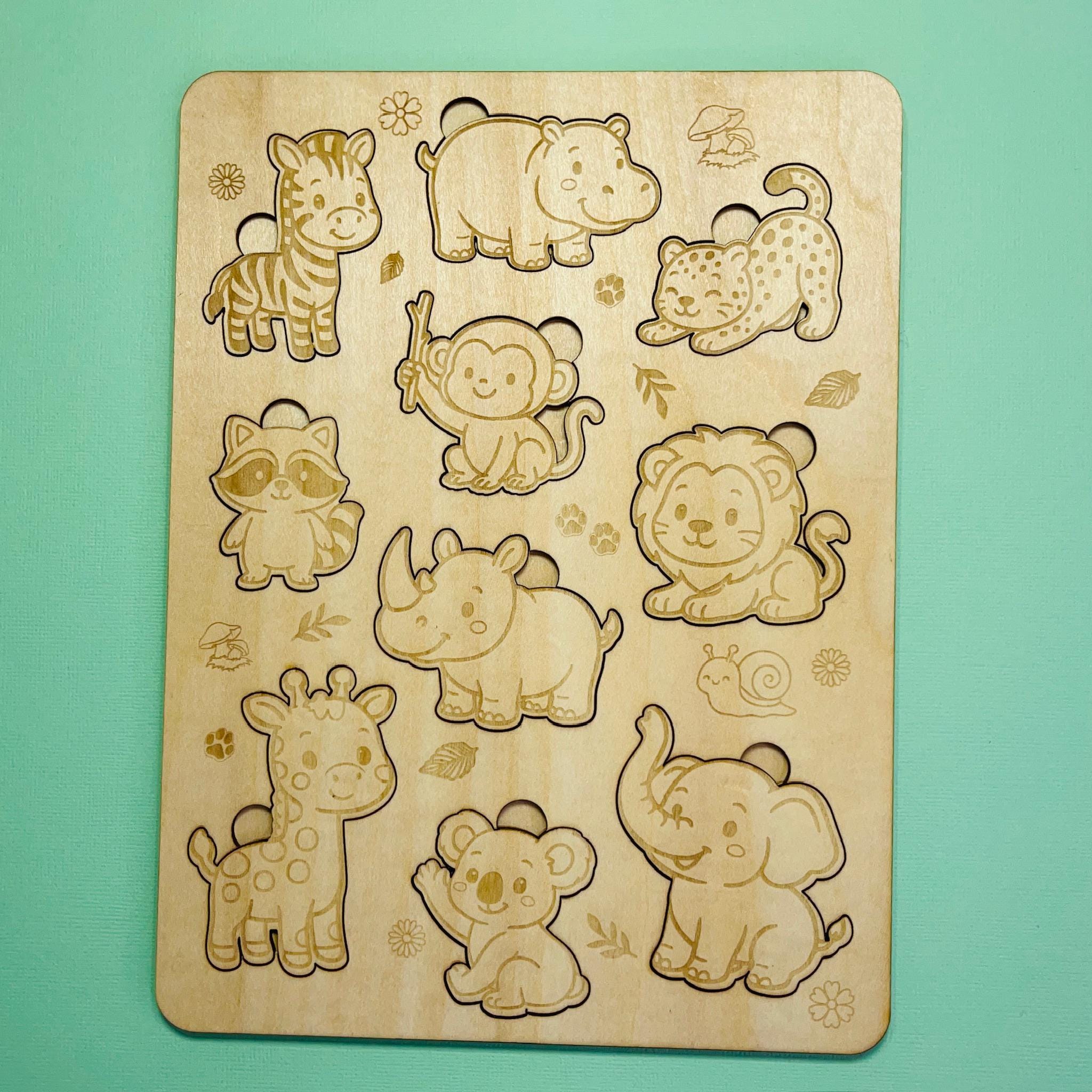 Wooden Safari Animal Puzzle