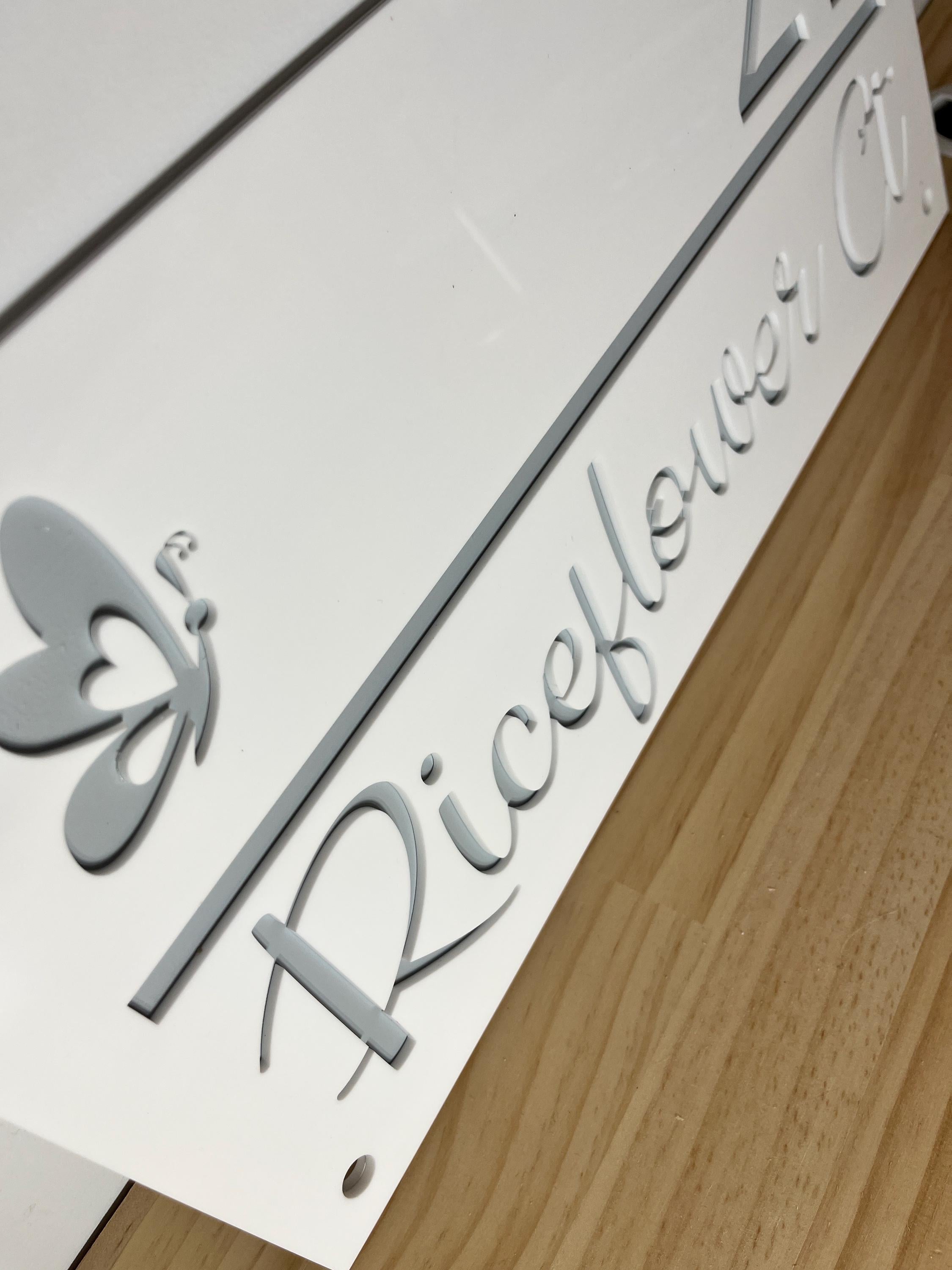 Personalised Acrylic House Address Sign