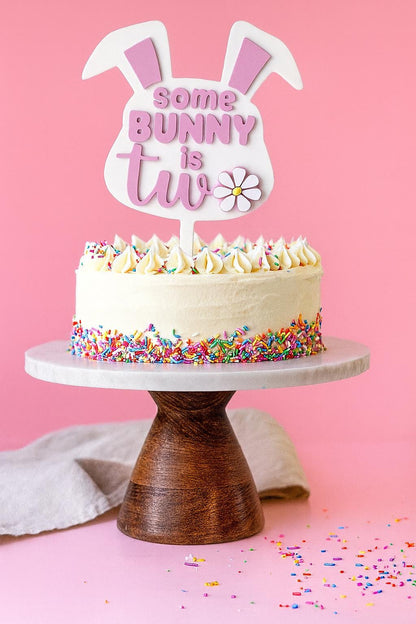 Some Bunny Is Two Cake Topper