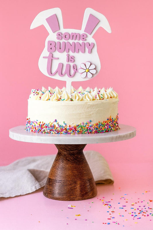 Some Bunny Is Two Cake Topper
