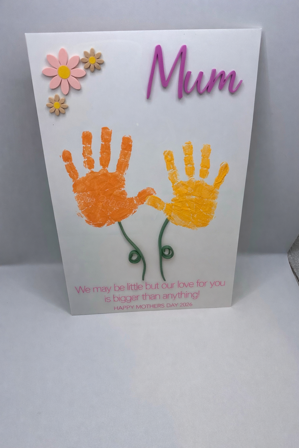 Custom Mother's Day Keep Sake of Children's Handprints
