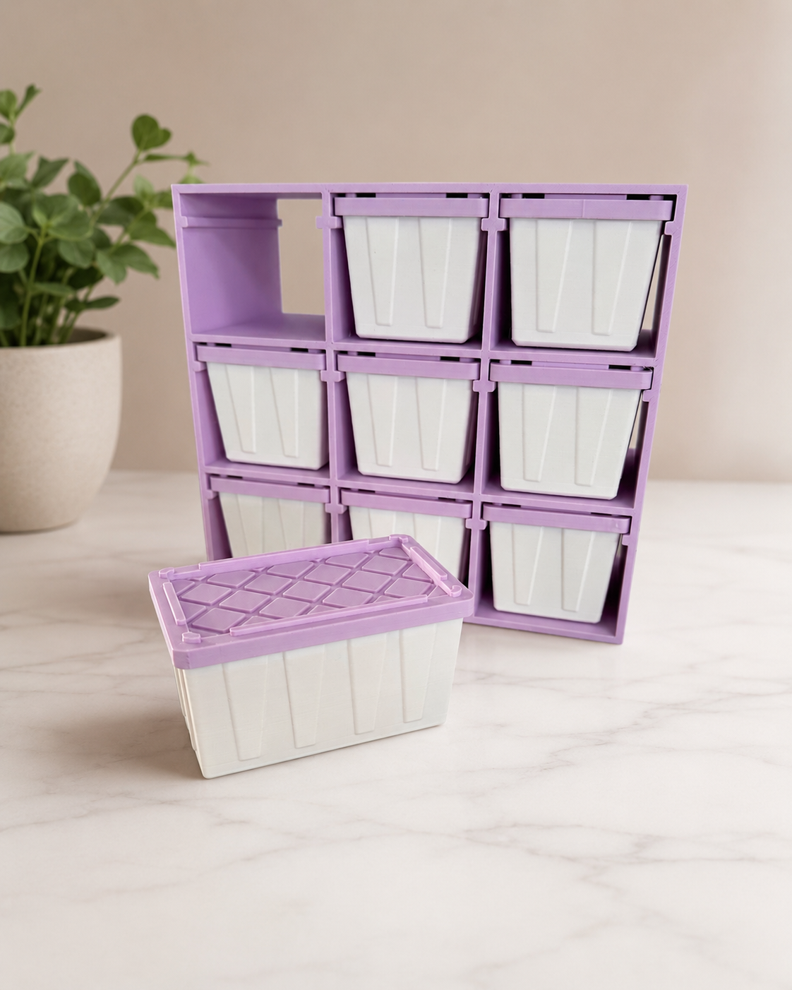 3D Printed Mini Storage Crate Shelf
