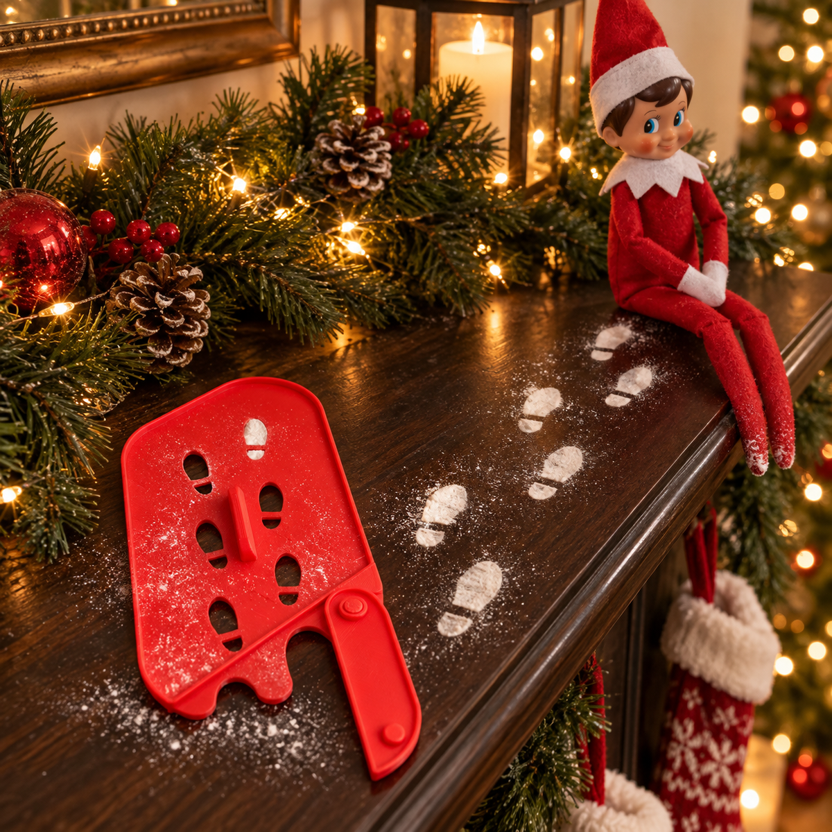 Elf Footprint Stencil – Christmas Magic