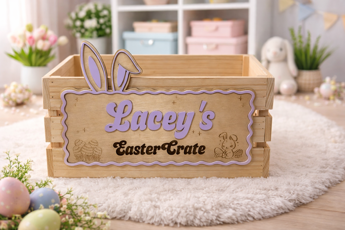 Personalised Easter Box with Extra Large Crate Included