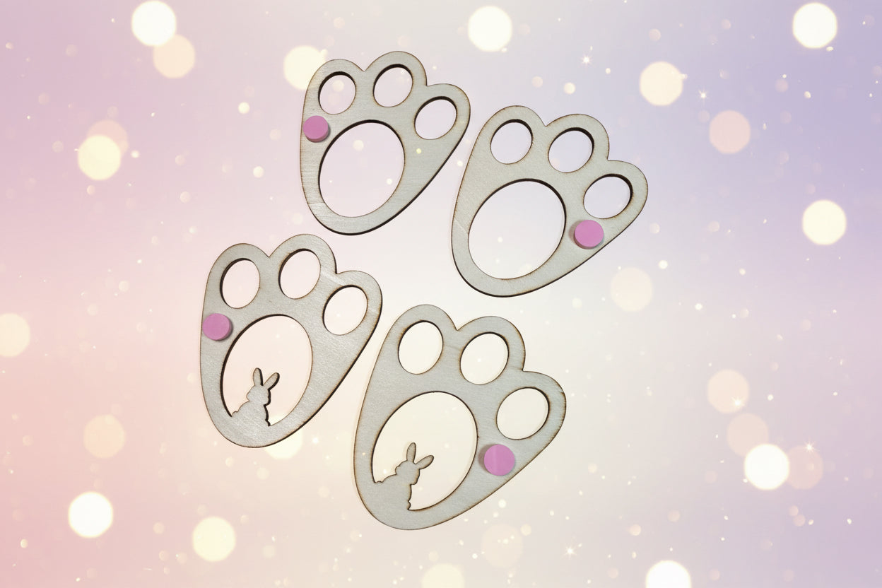 Easter Bunny Footprint Stencil