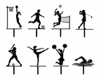 Girls Sports Cake Topper