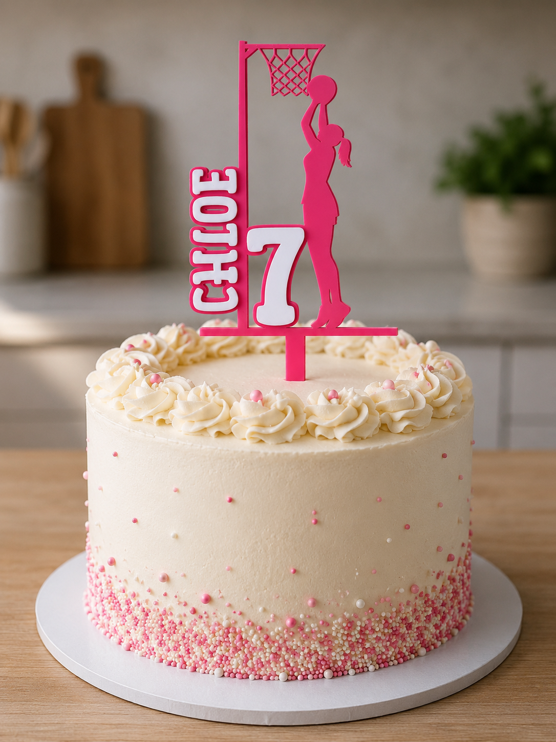 Personalised Netball Cake Topper