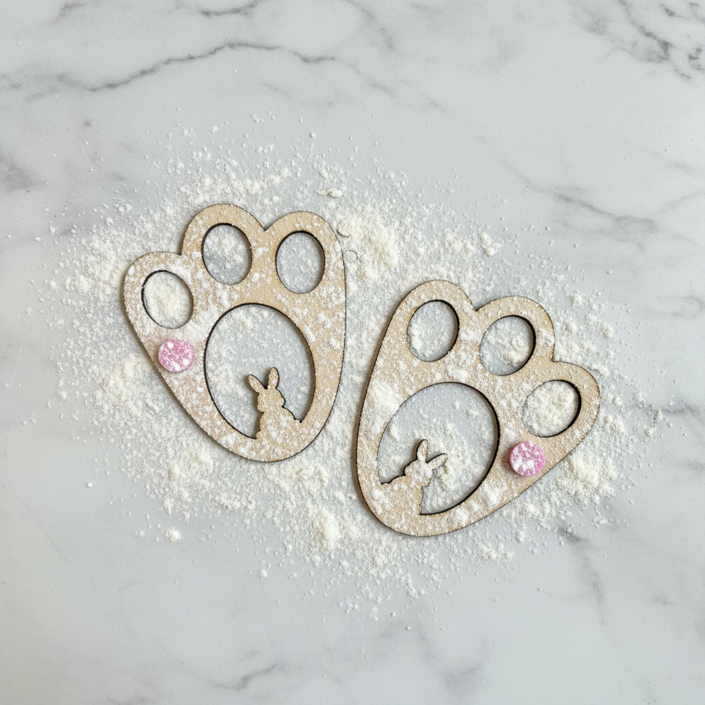 Easter Bunny Footprint Stencil