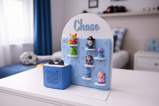 Personalised Acrylic Pegboard Stand – Includes 10 Shelves for Small Figures