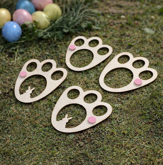 Easter Bunny Footprint Stencil