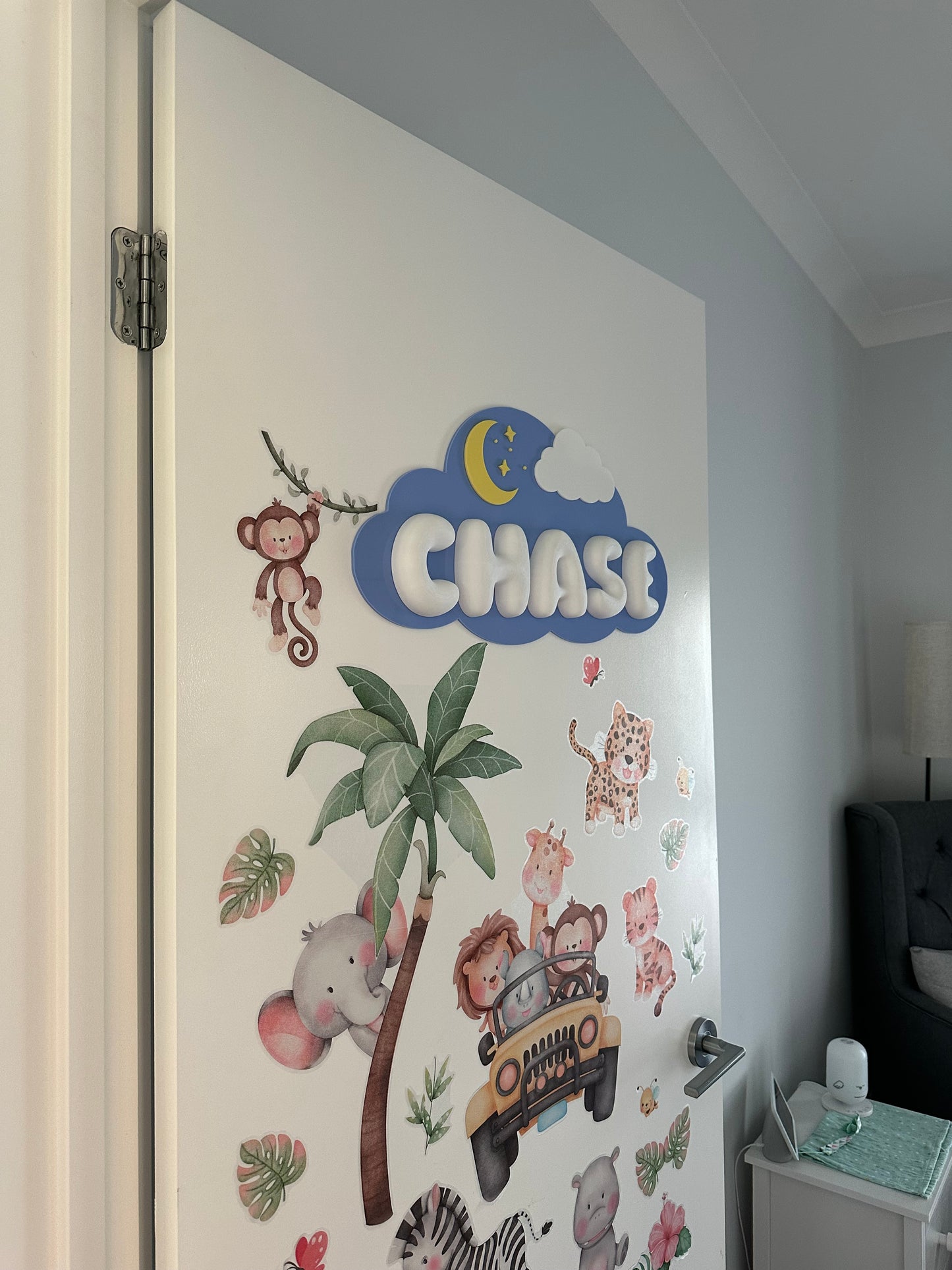 Personalised Cloud Name Sign with 3D Bubble Letters - FREE SHIPPING AUS