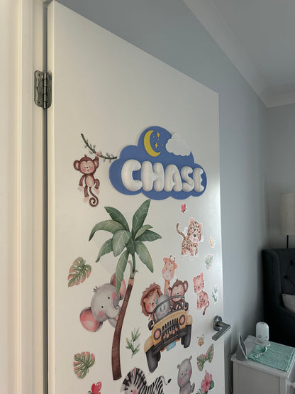 Personalised Cloud Name Sign with 3D Bubble Letters - FREE SHIPPING AUS